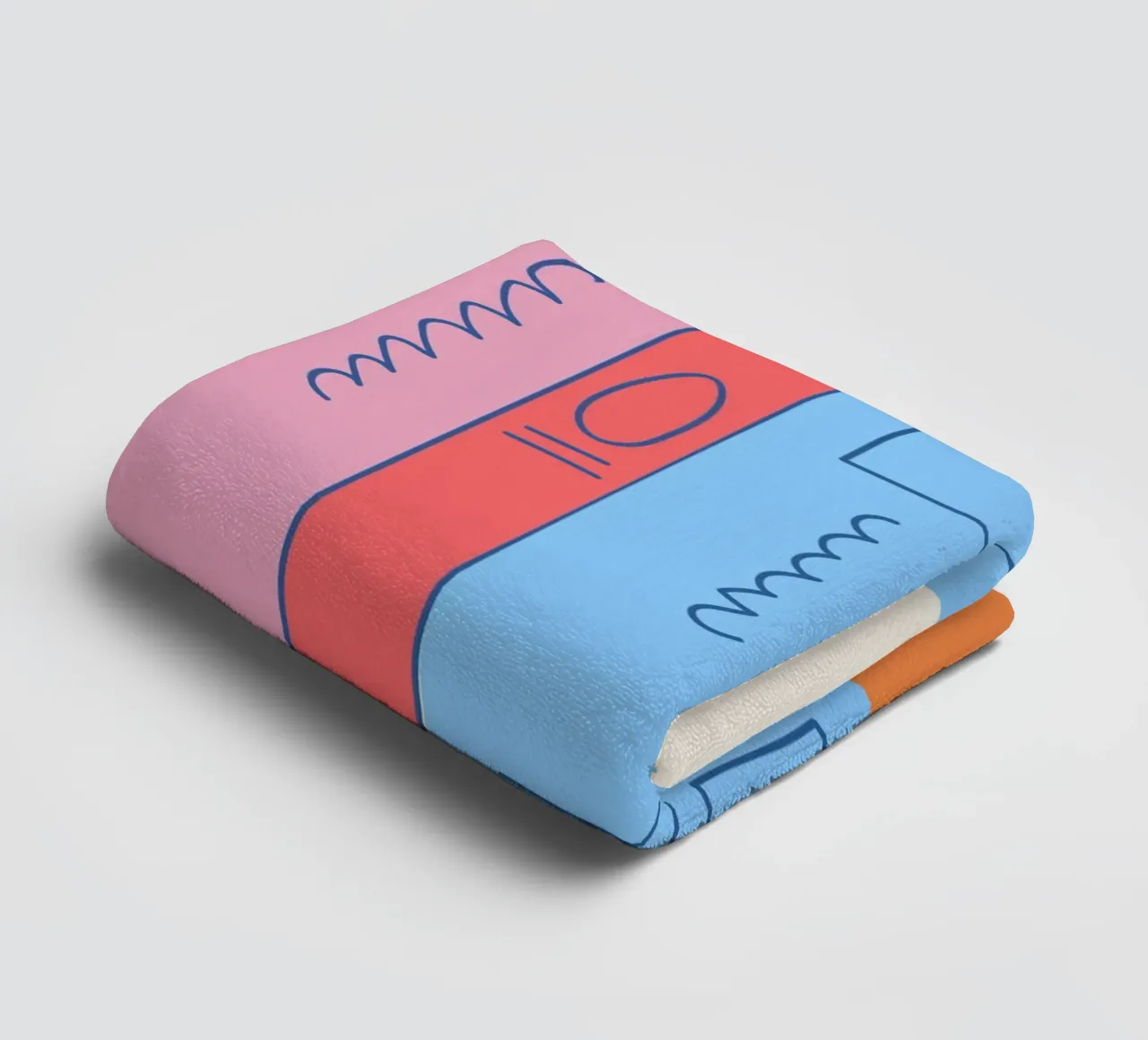 Stack of Books Colorful Minimalist Reading Wall Art towel by vintagepod