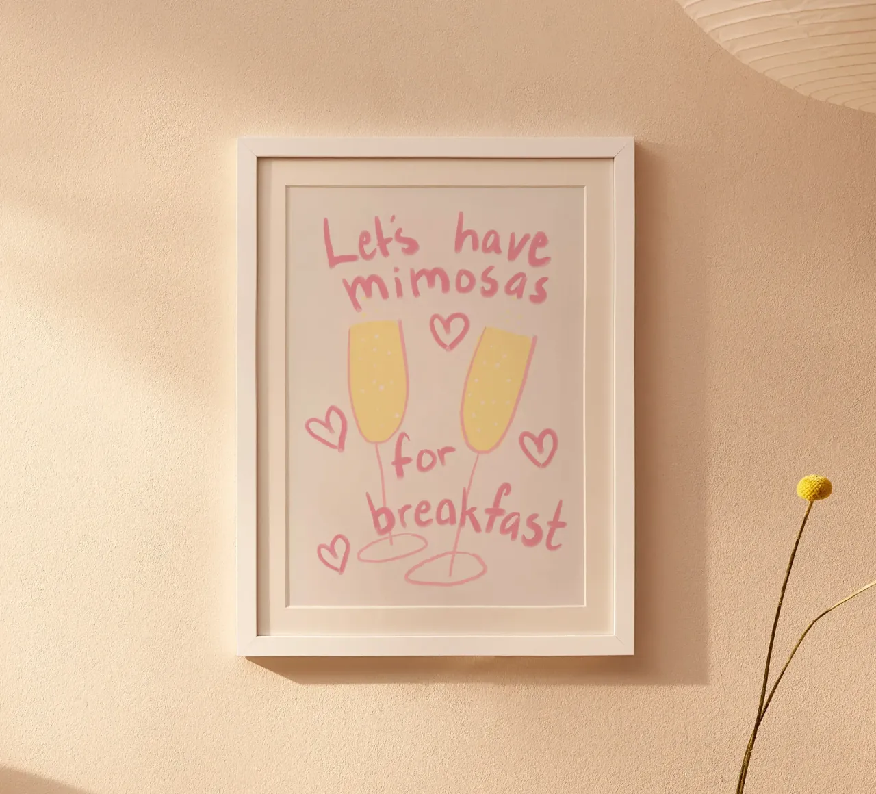 Mimose poster con telaio in plastica da Athene Fritsch