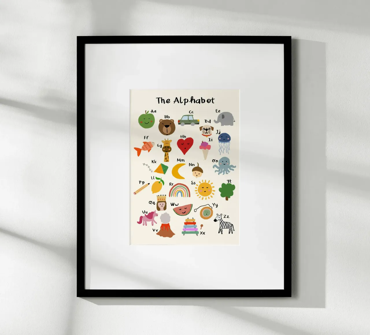 Grafico alfabetico carino per la stanza dei bambini Poster educativo poster da vintagepod