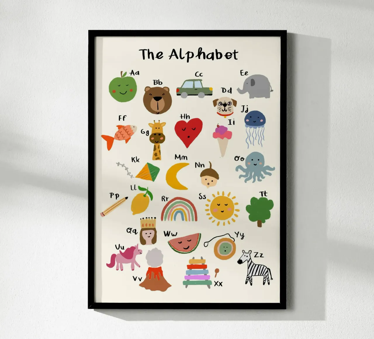 Grafico alfabetico carino per la stanza dei bambini Poster educativo poster da vintagepod
