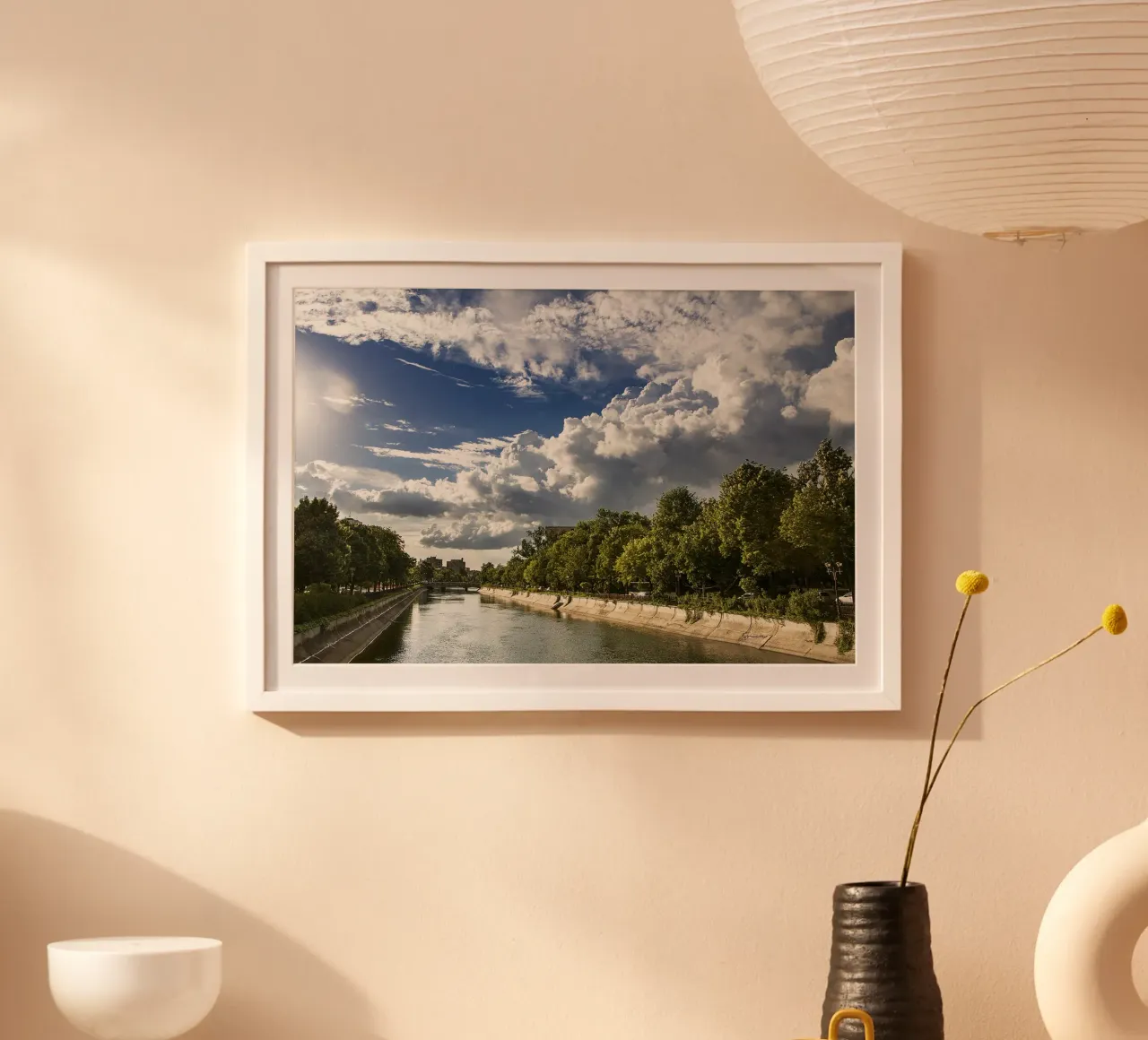 Spring on the Canal – Urban Nature Photography Print poster by jay