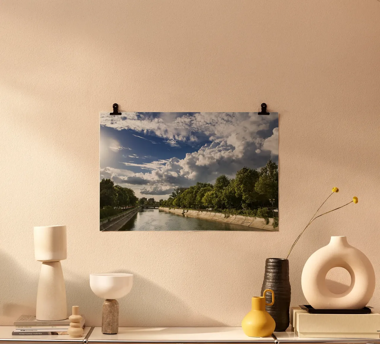 Spring on the Canal – Urban Nature Photography Print poster by jay