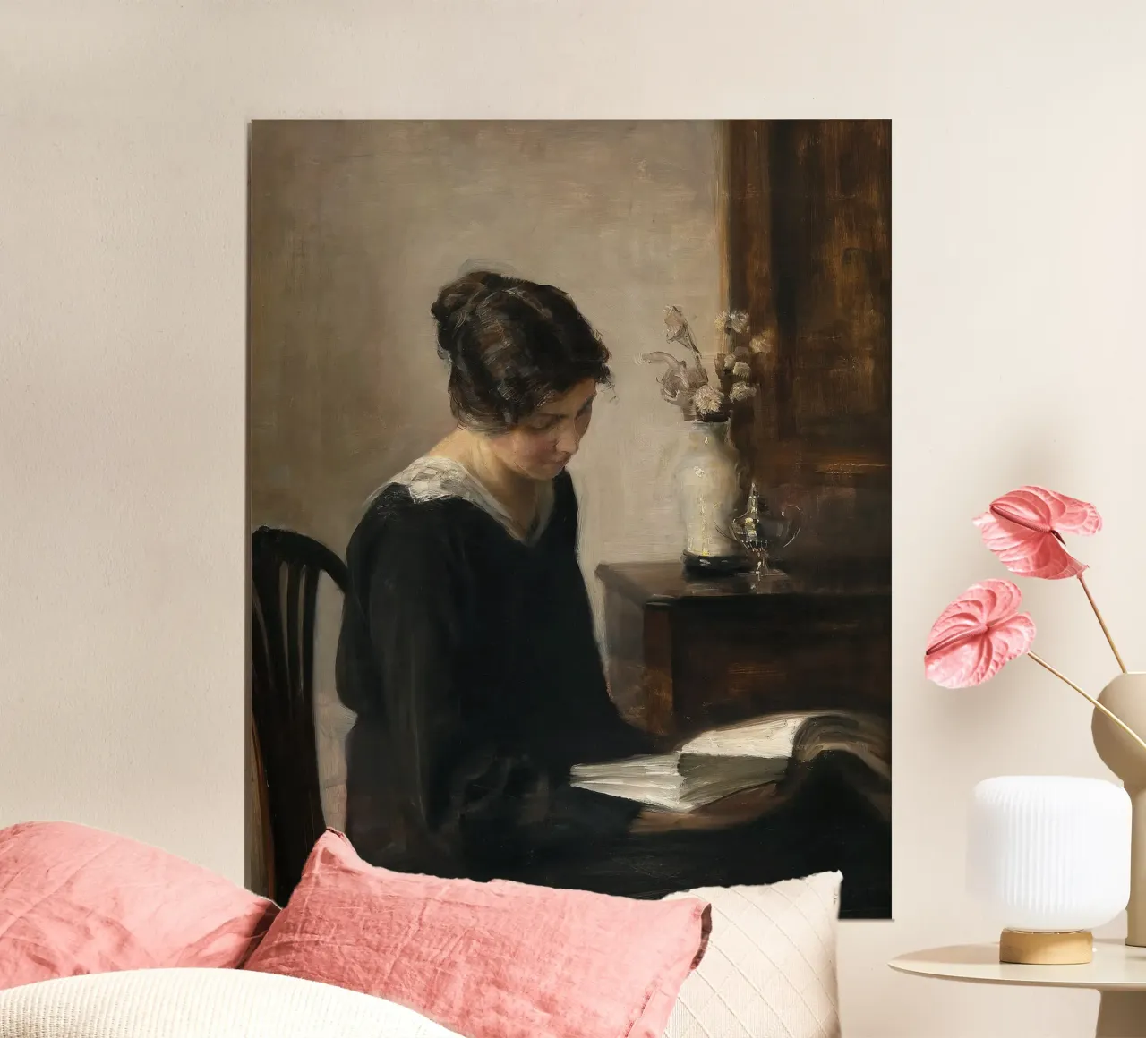 Lady in Black - Carl Holsøe poster con telaio in alluminio da apoloprints