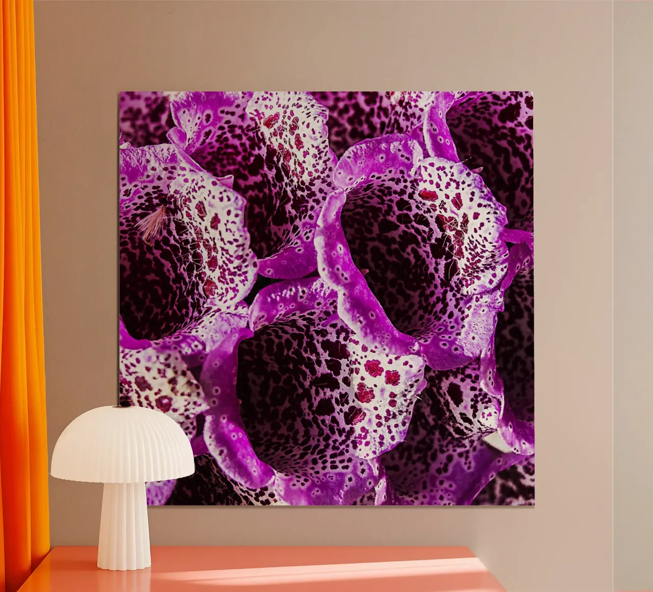 Purple Floral Pattern – Repetitive Spring Flowers Print poster by jay