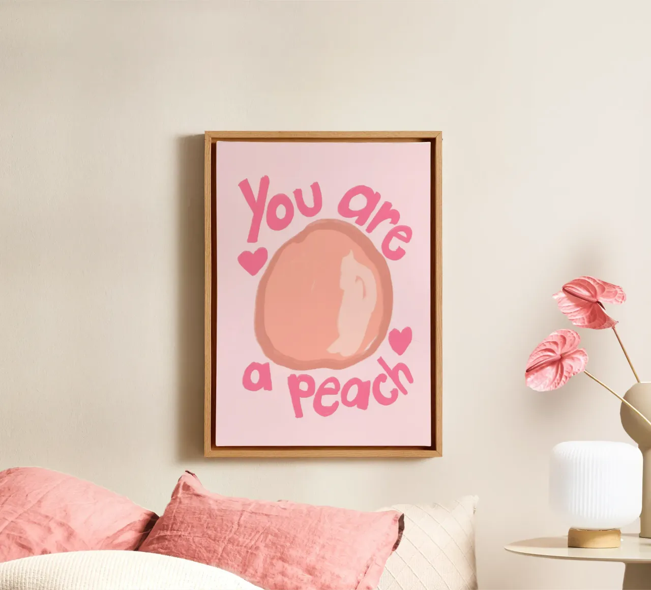 Perzik canvas van Athene Fritsch