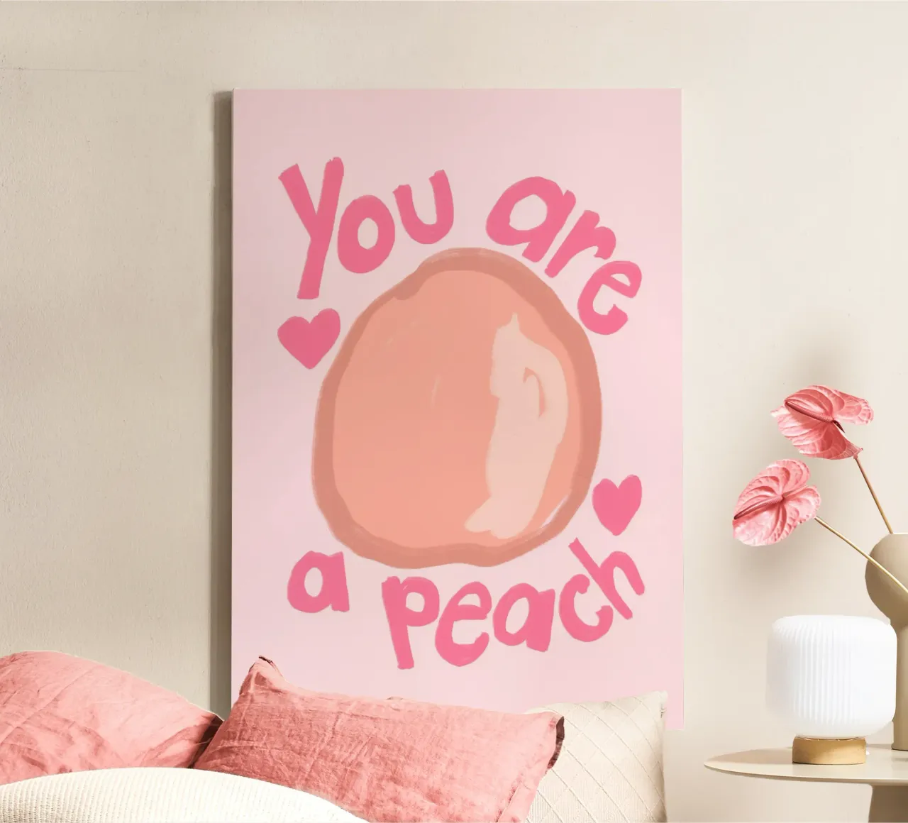 Perzik canvas van Athene Fritsch