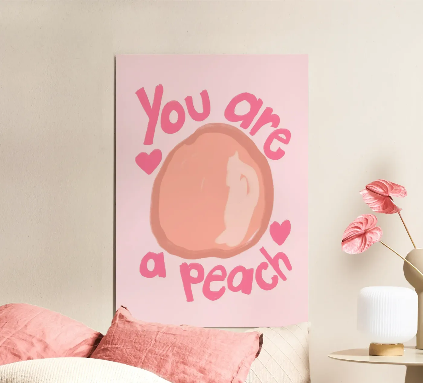 Peach poster by Athene Fritsch