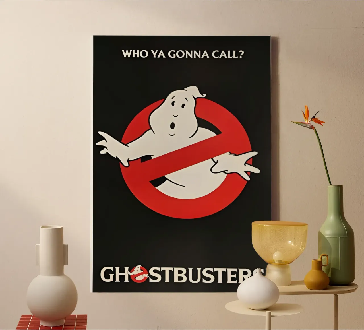 GHOSTBUSTERS canvas with Floater frame by Low poly art