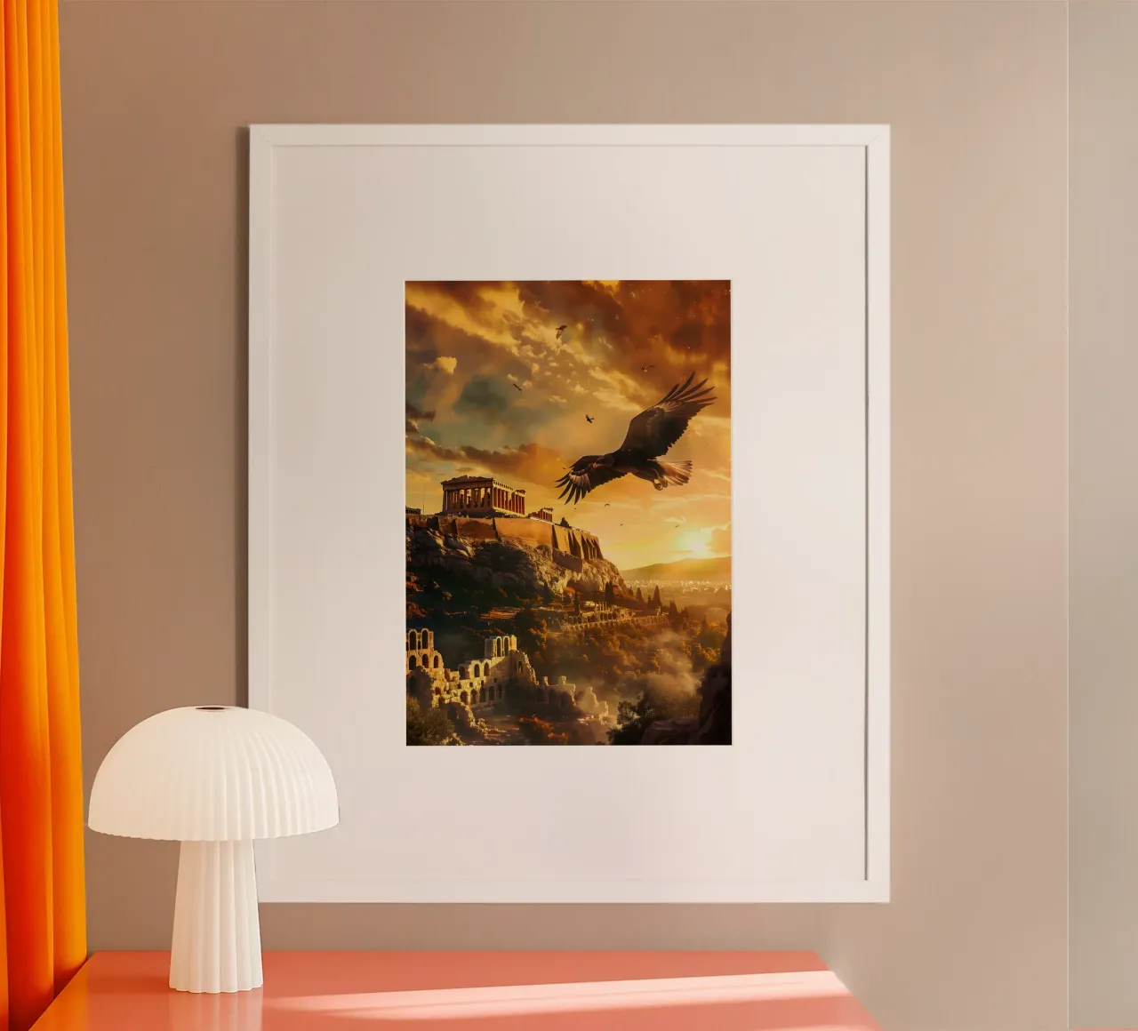 Aquila Atene Acropoli arte mistica fantasy poster da WILD ART