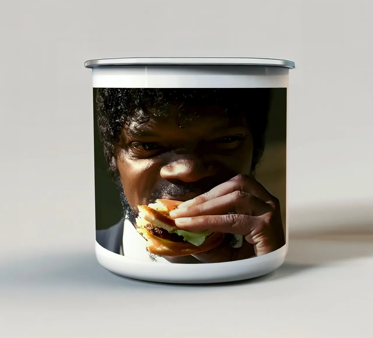 Meme eatin Burger tazza in smalto da Low poly art