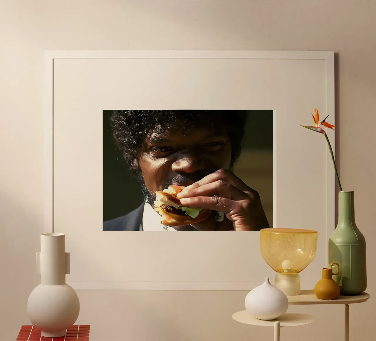 Meme eatin Burger poster da Low poly art