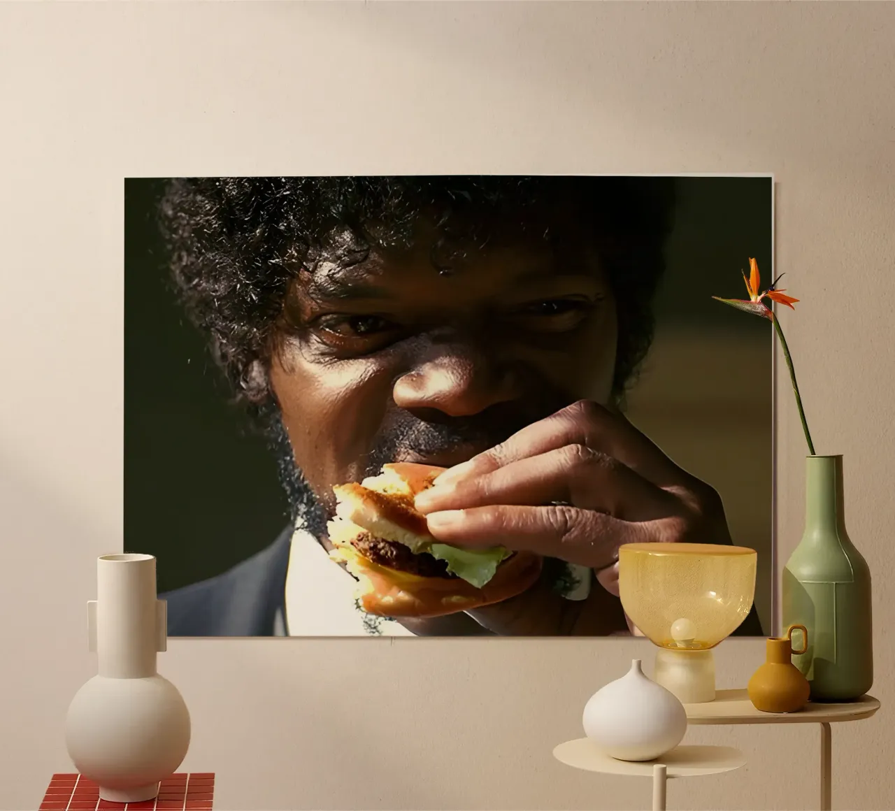 Meme eatin Burger poster da Low poly art