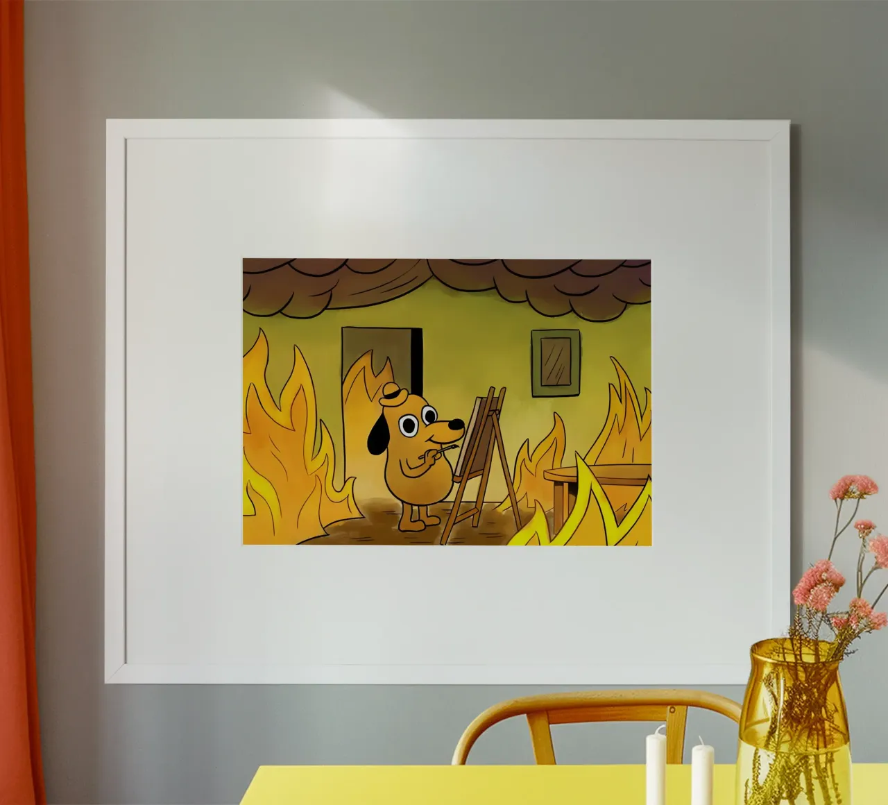 Meme cartoon dog poster da Low poly art