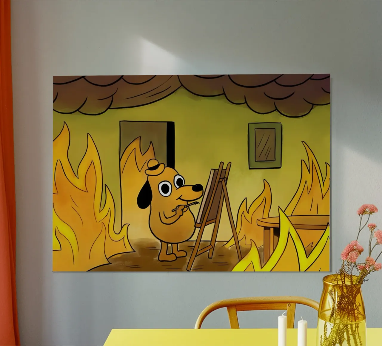 Meme cartoon dog poster da Low poly art
