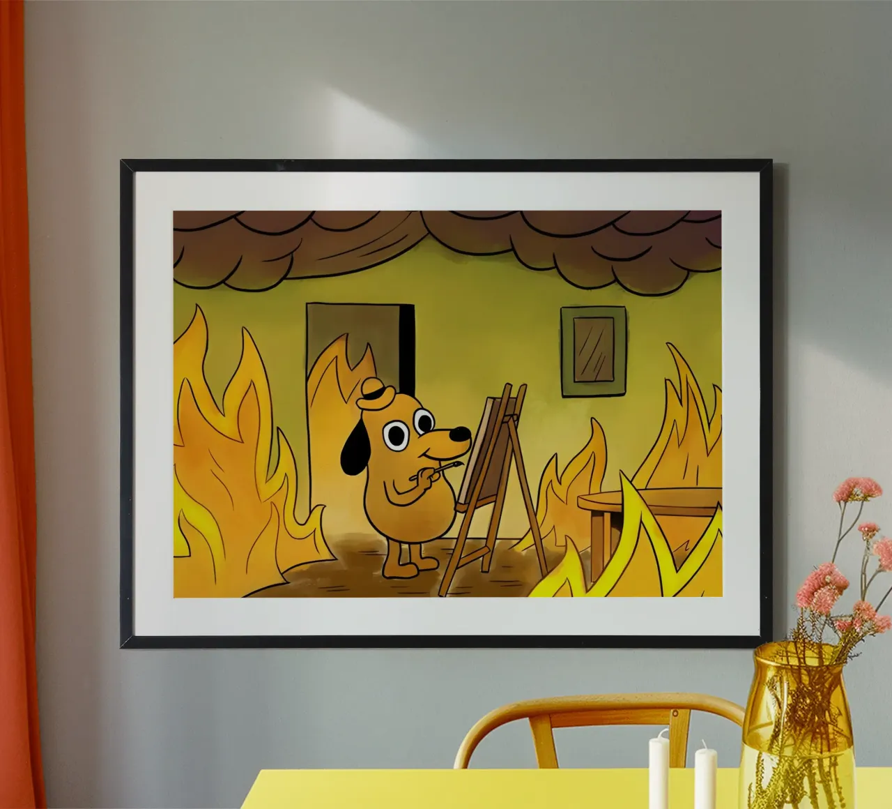 Meme cartoon dog poster da Low poly art