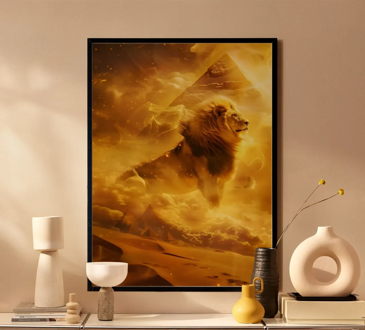 Leone Egitto piramide arte mistica fantasy poster da WILD ART