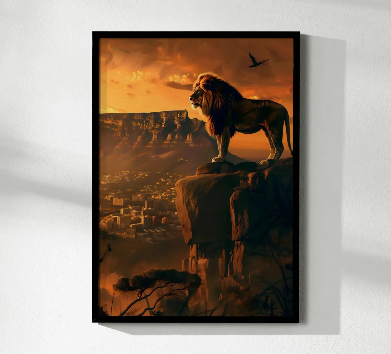 Leone di Città del Capo arte mistica e fantasy poster da WILD ART