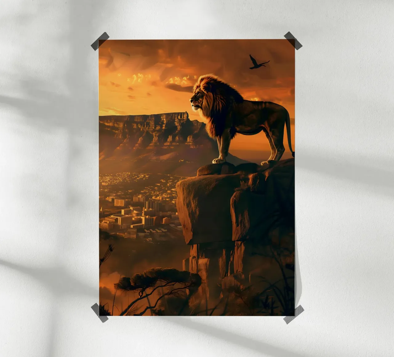 Leone di Città del Capo arte mistica e fantasy poster da WILD ART