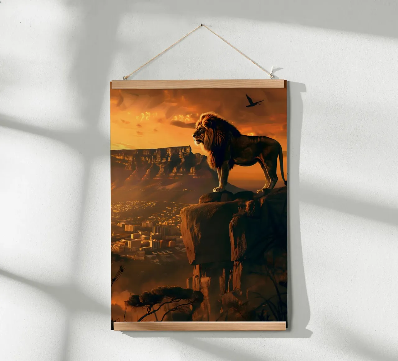 Leone di Città del Capo arte mistica e fantasy poster da WILD ART
