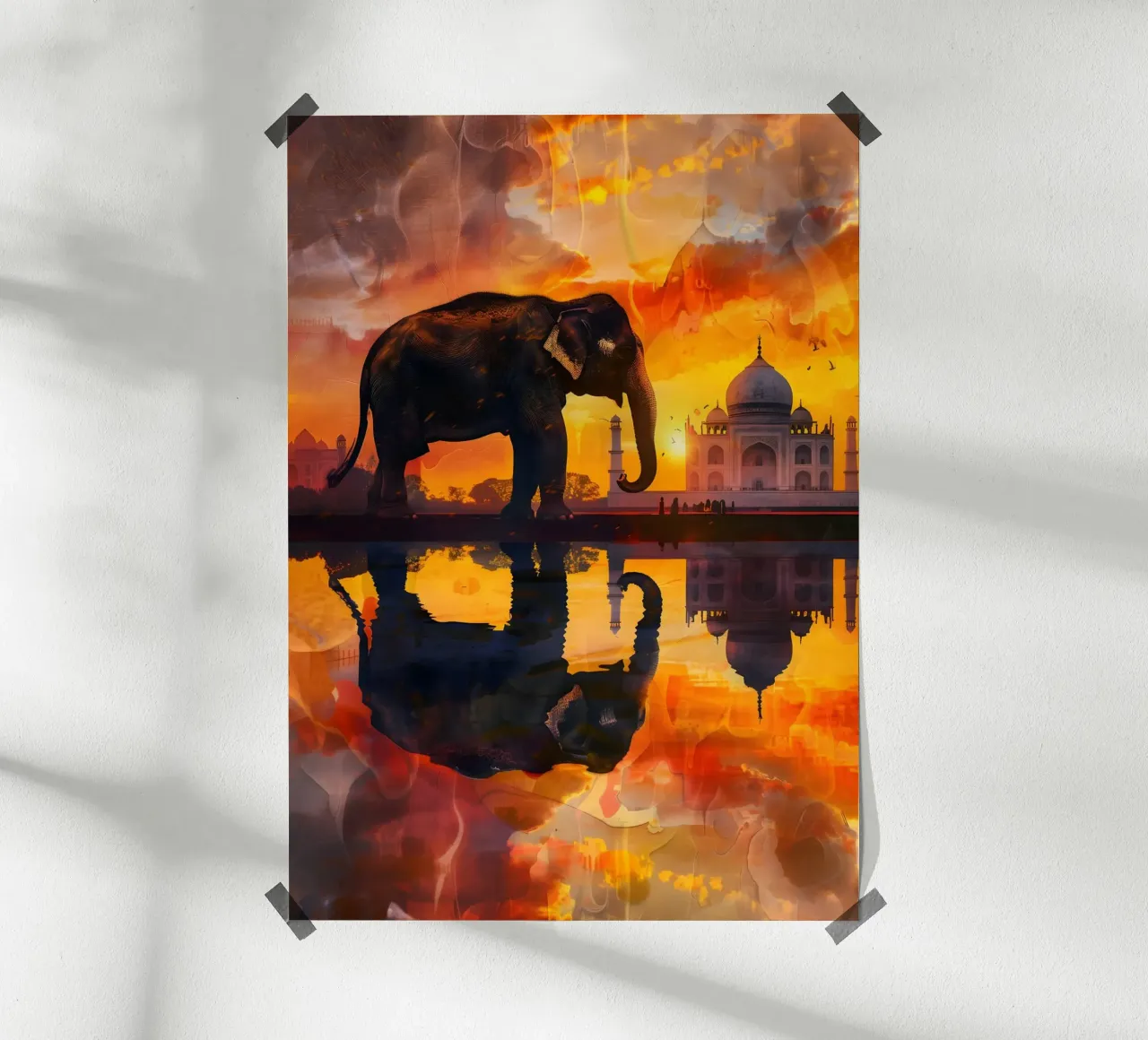 Elefante Taj Mahal arte mistica e fantastica poster da WILD ART