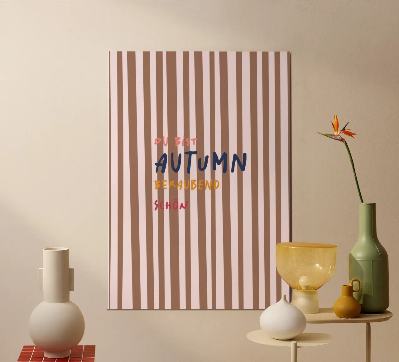Du bist autumn beraubend schön ) poster con telaio in legno da FRICKE DESIGN