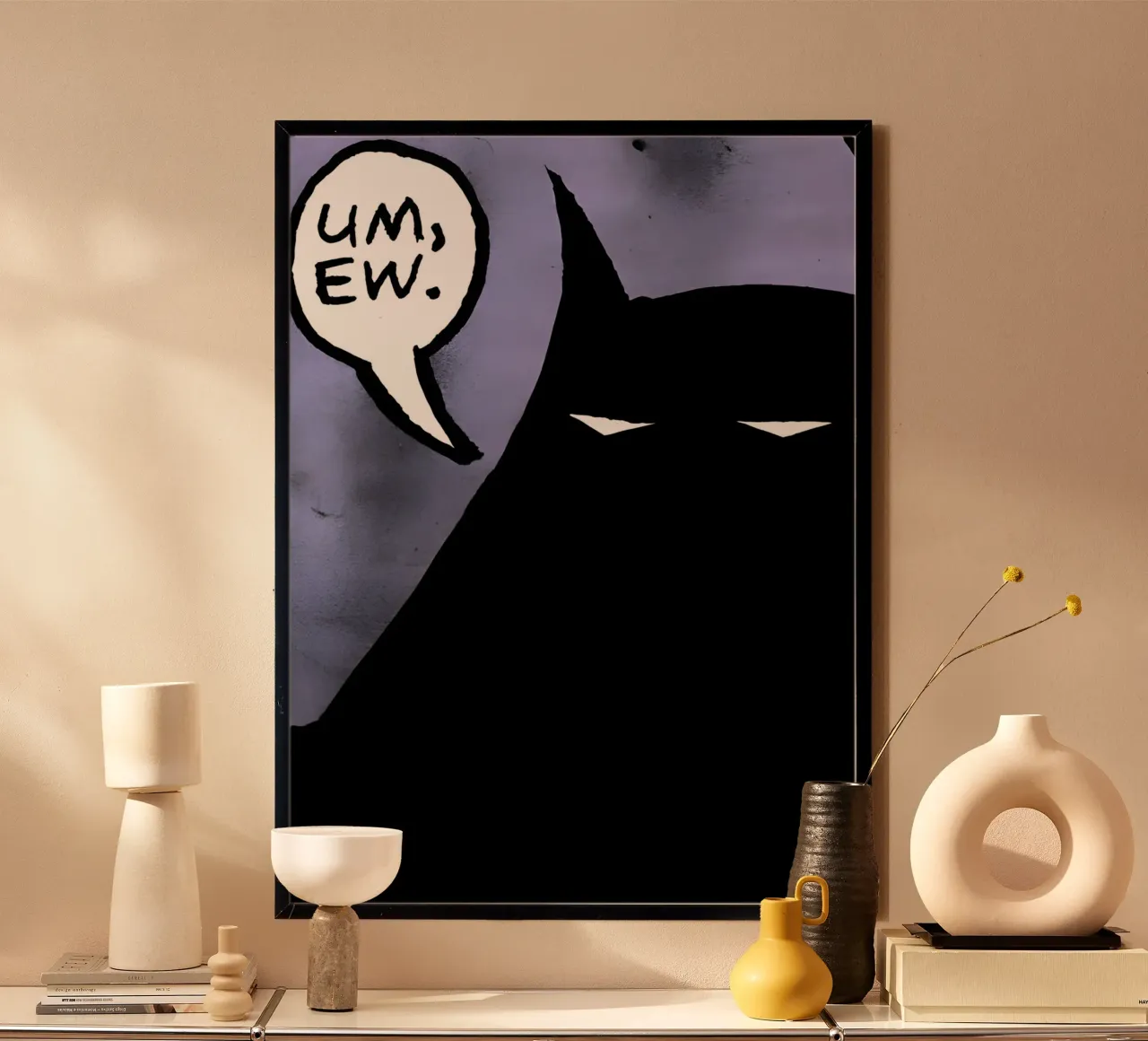 UM, EW poster con telaio in alluminio da Low poly art