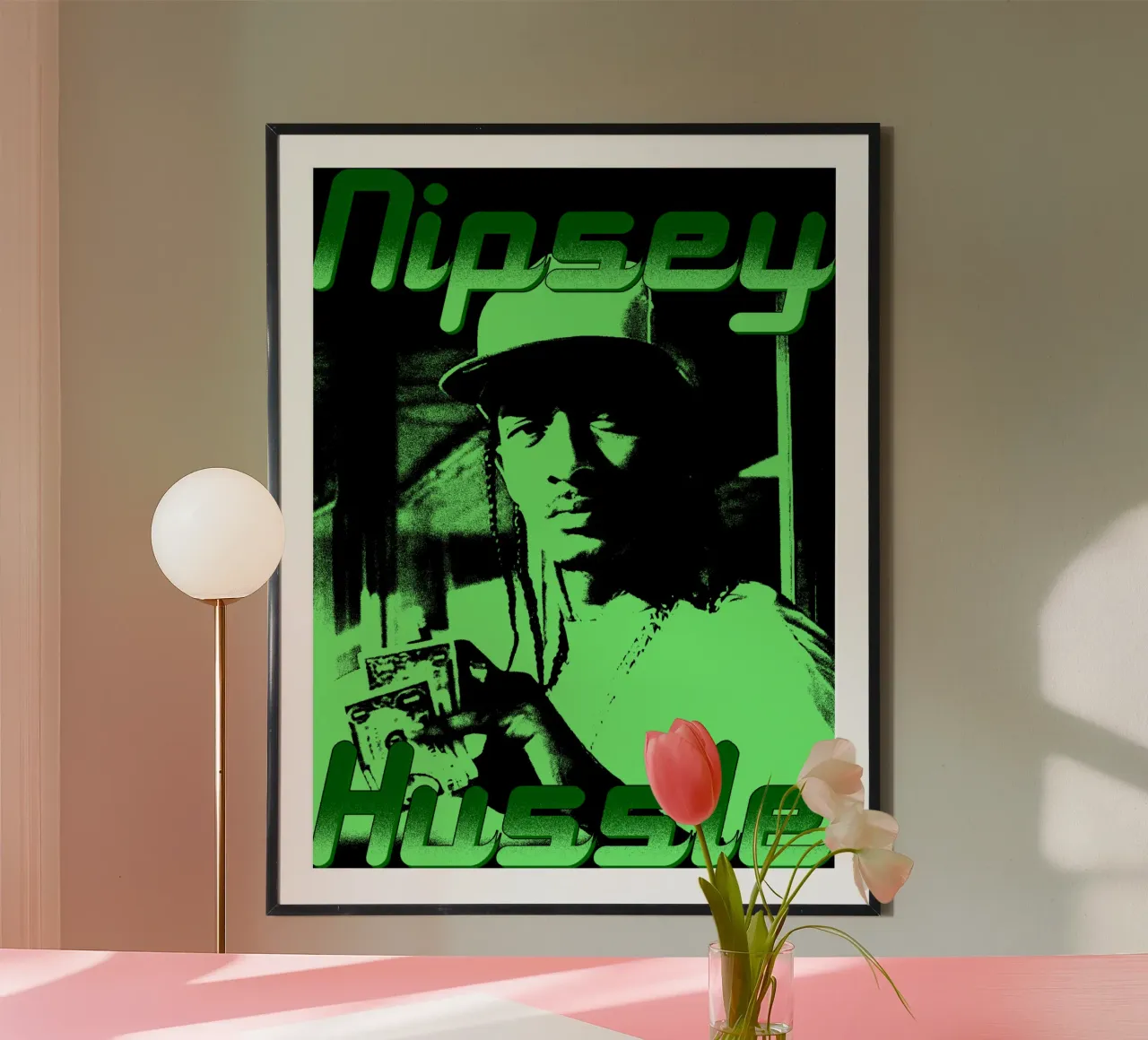 Beste rapper Nipsey Husslee poster met aluminium frame van sophielouise.designs