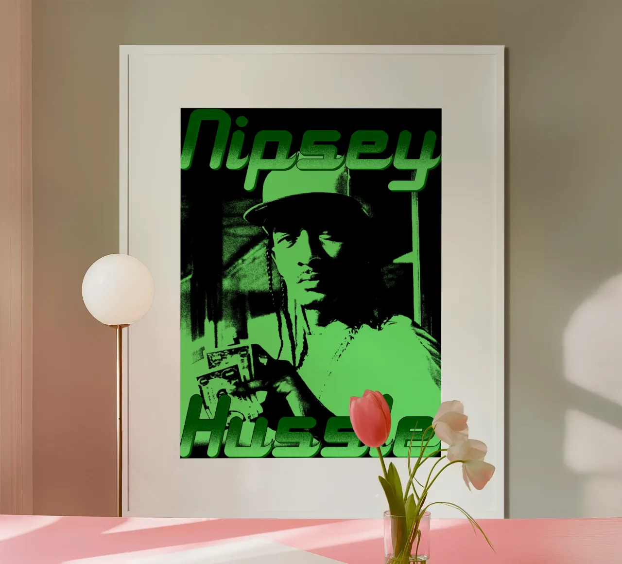 Beste rapper Nipsey Husslee poster met aluminium frame van sophielouise.designs
