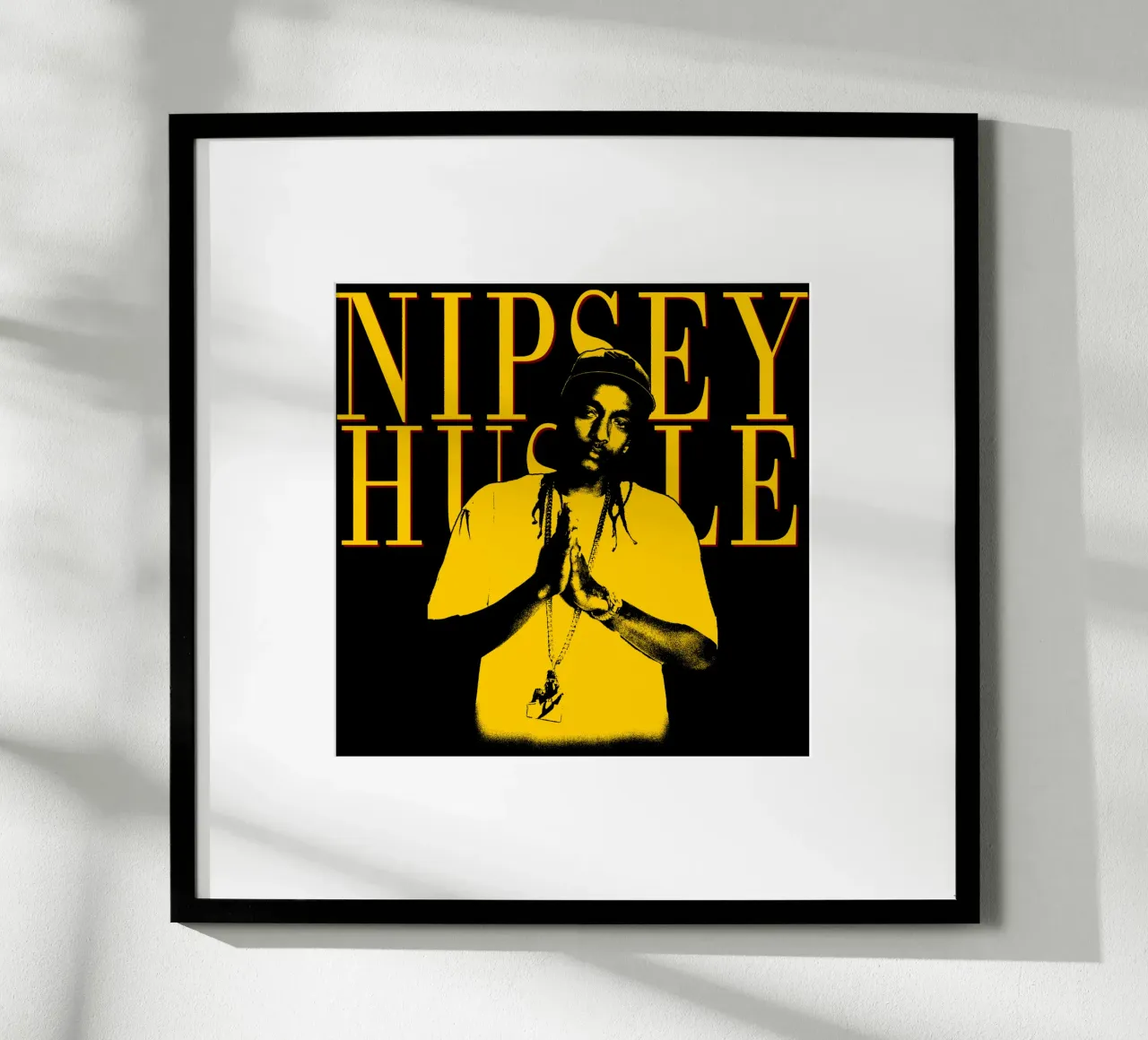 Le rappeur Nipsey Hussle poster avec cadre en aluminium de sophielouise.designs