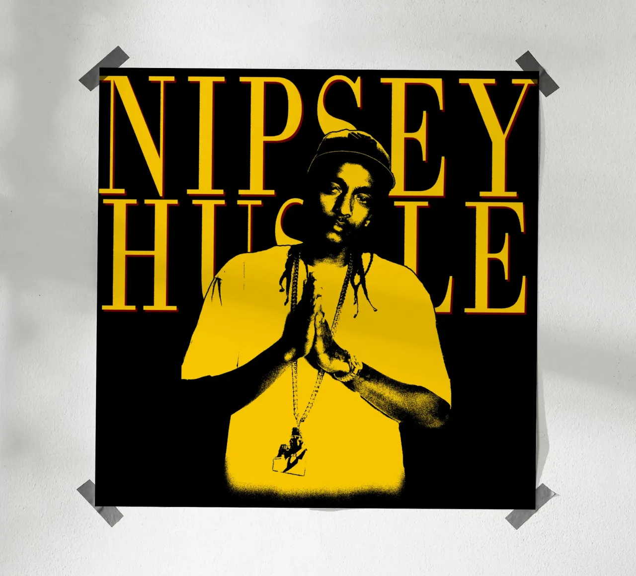 Le rappeur Nipsey Hussle poster avec cadre en aluminium de sophielouise.designs
