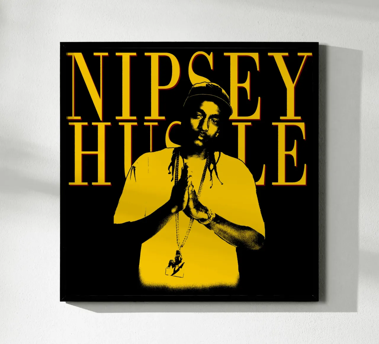 Le rappeur Nipsey Hussle poster avec cadre en aluminium de sophielouise.designs