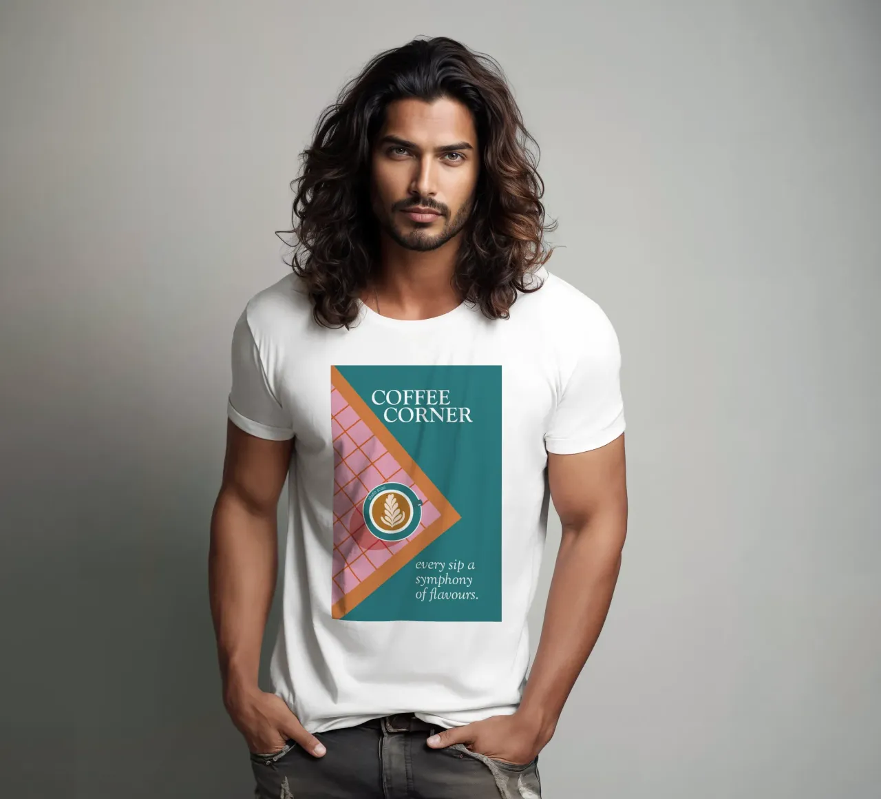 Coffee Corner - Latte Art and Tiles t-shirt da studio scusi