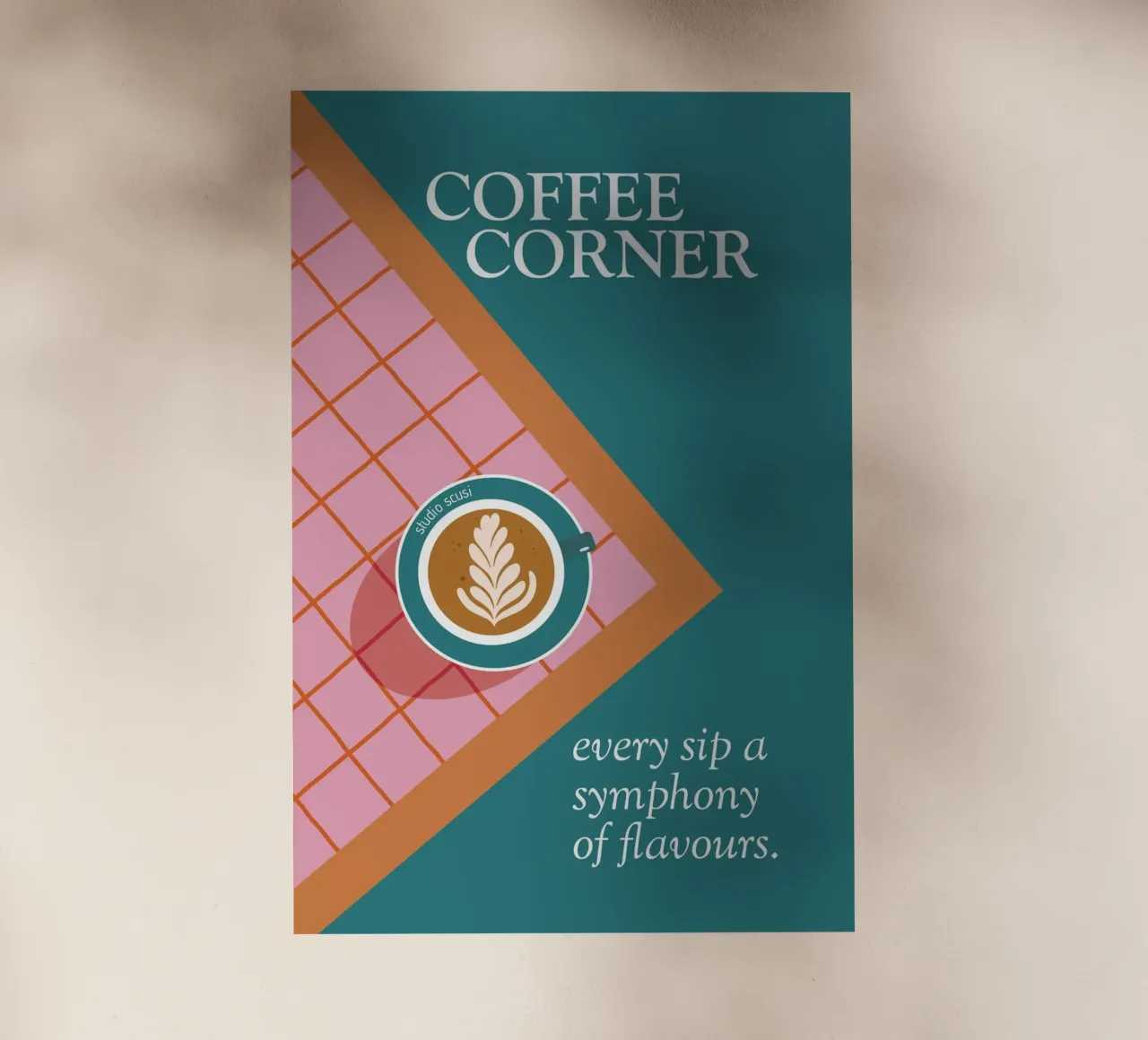 Coffee Corner - Latte Art and Tiles pellicola backlit da studio scusi