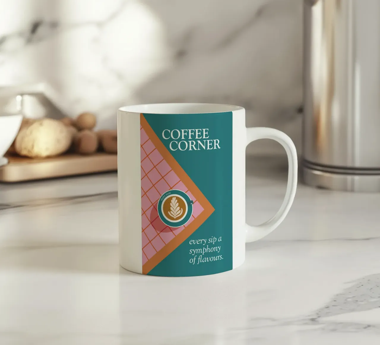 Coffee Corner - Latte Art and Tiles tazza in ceramica da studio scusi