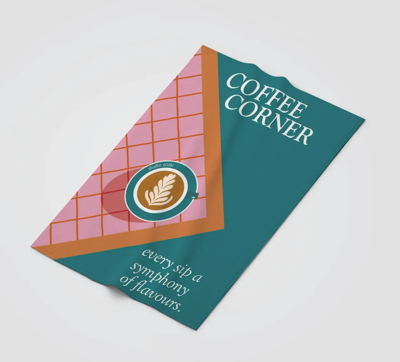 Coffee Corner - Latte Art and Tiles coperta in pile da studio scusi