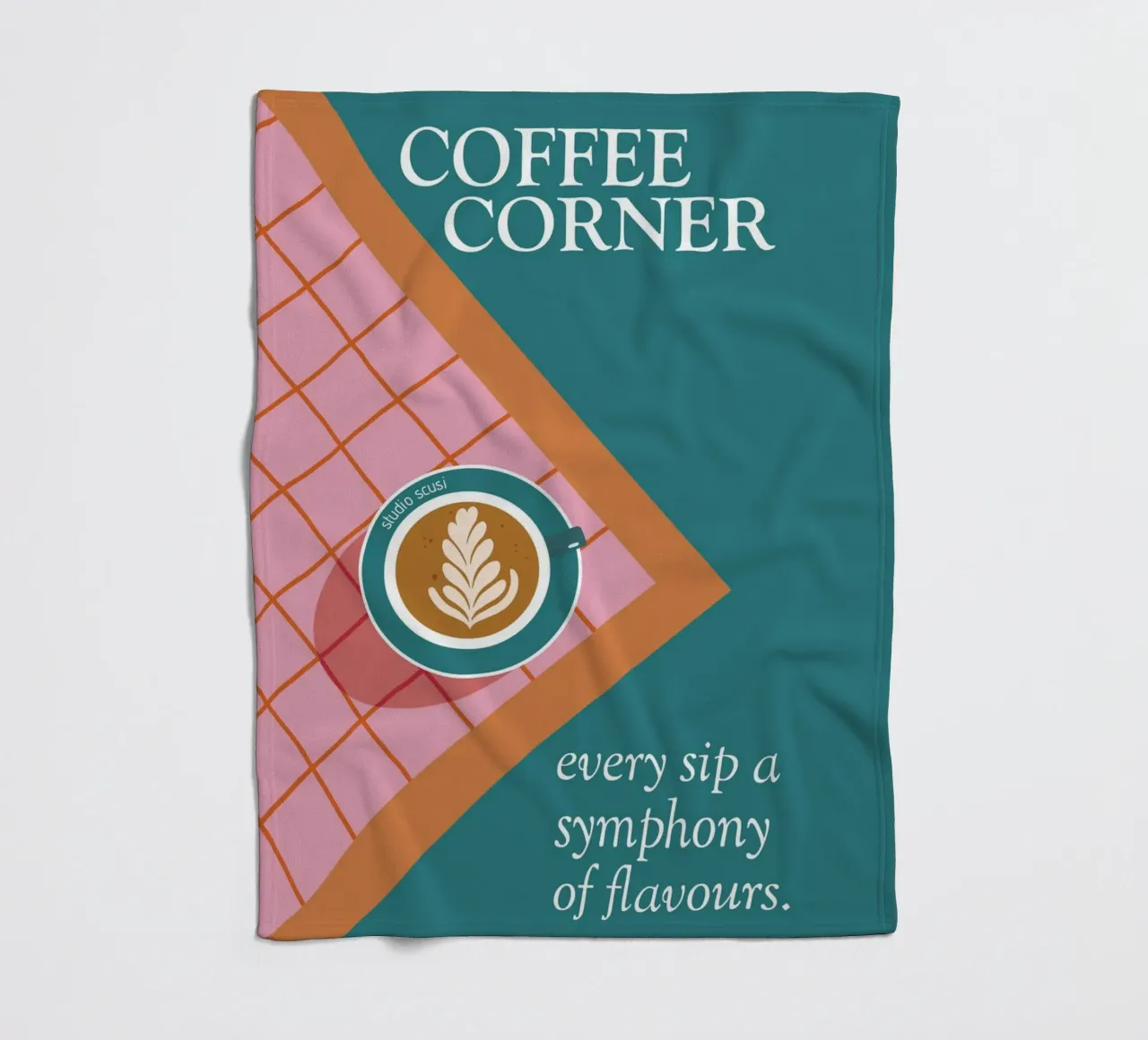 Coffee Corner - Latte Art and Tiles coperta in pile da studio scusi