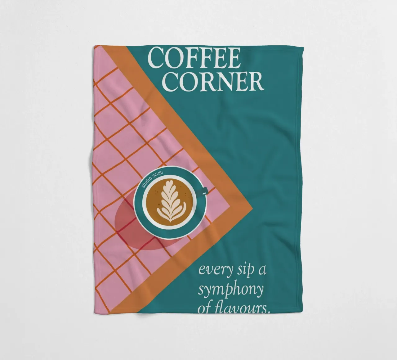 Coffee Corner - Latte Art and Tiles coperta in pile da studio scusi