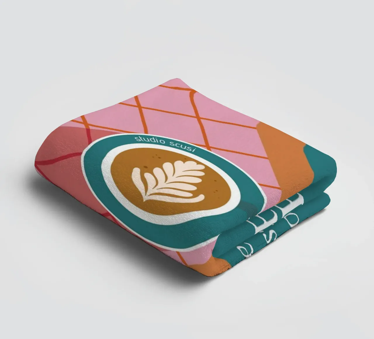 Coffee Corner - Latte Art and Tiles asciugamano da bagno da studio scusi
