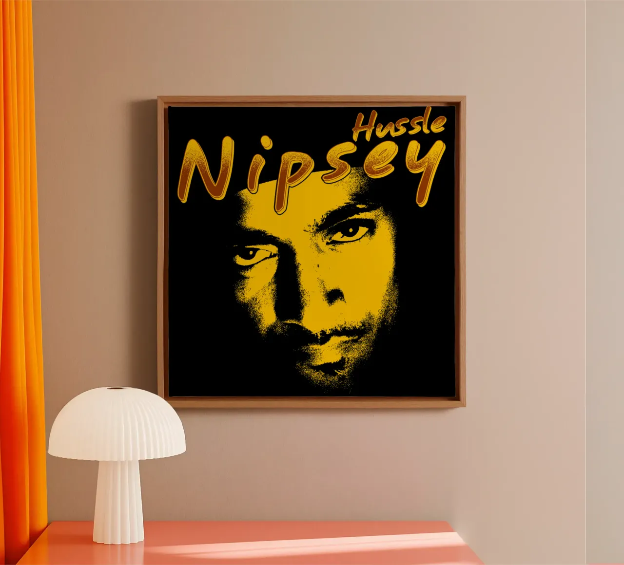 Nipsey Hussle rapper degli anni '90 tela con Cornice a cassetta da sophielouise.designs