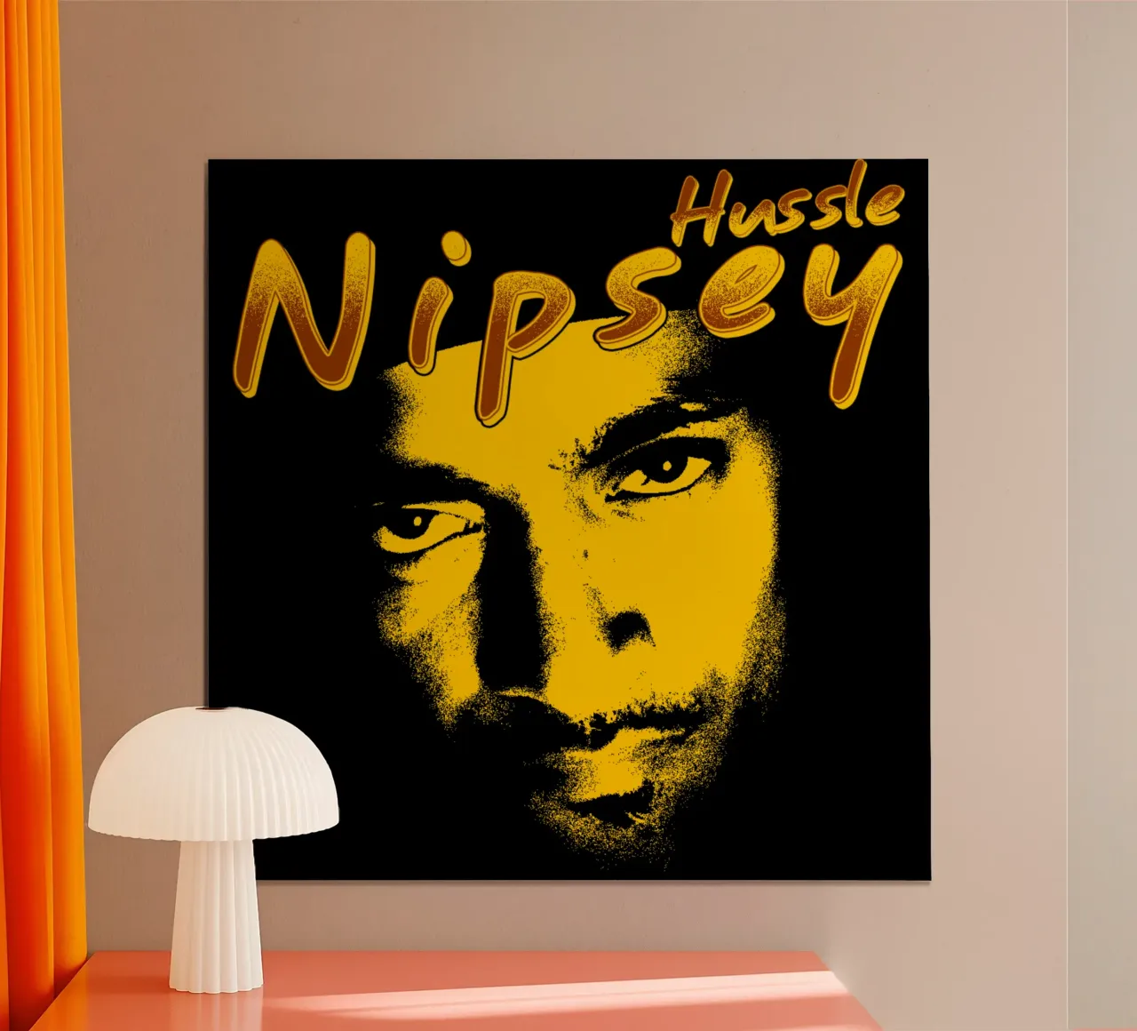Nipsey Hussle 90s Rapper Poster mit Kunststoffrahmen von sophielouise.designs