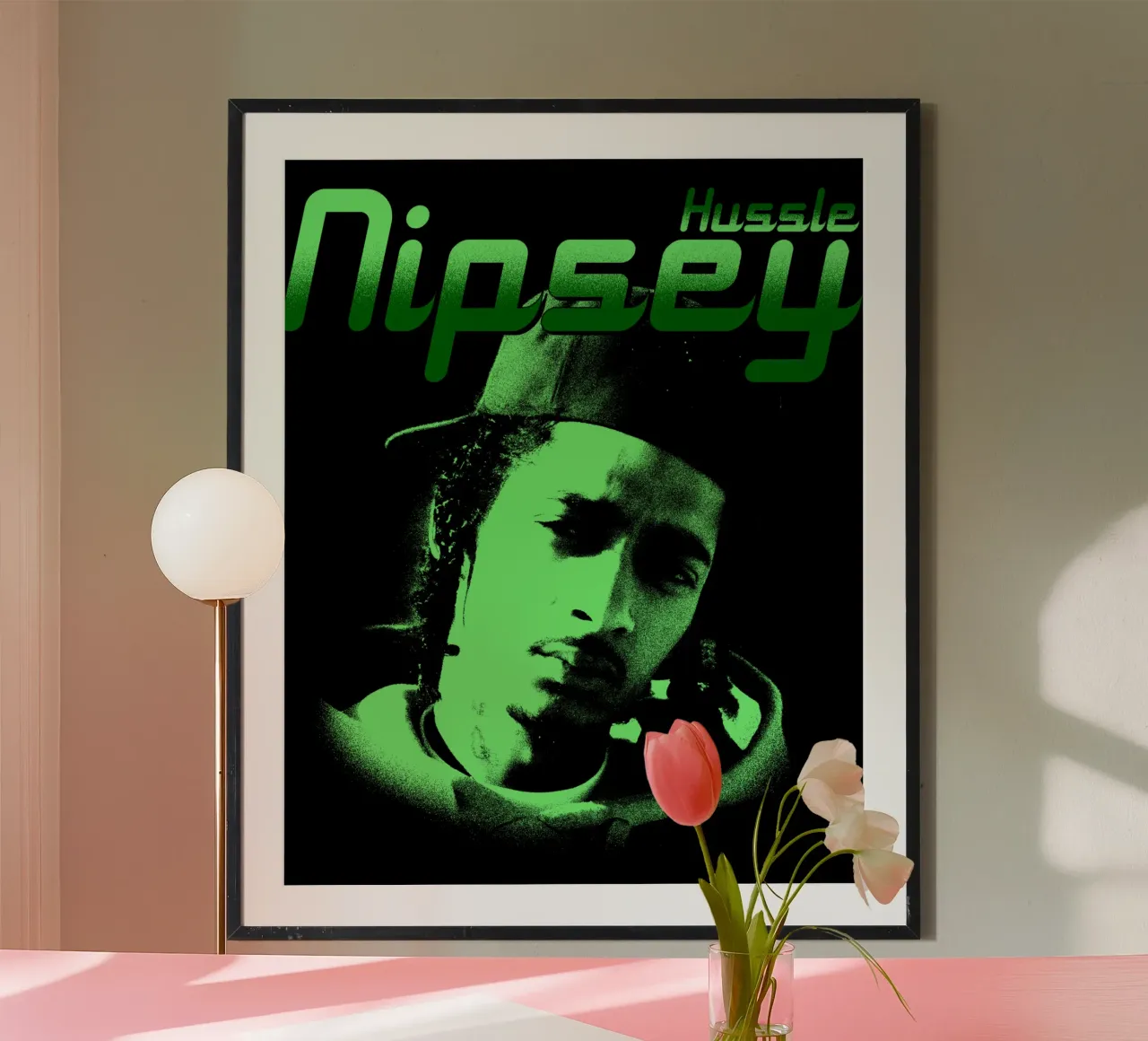 Nipsey Hussle Rapper Legend poster avec cadre en aluminium de sophielouise.designs