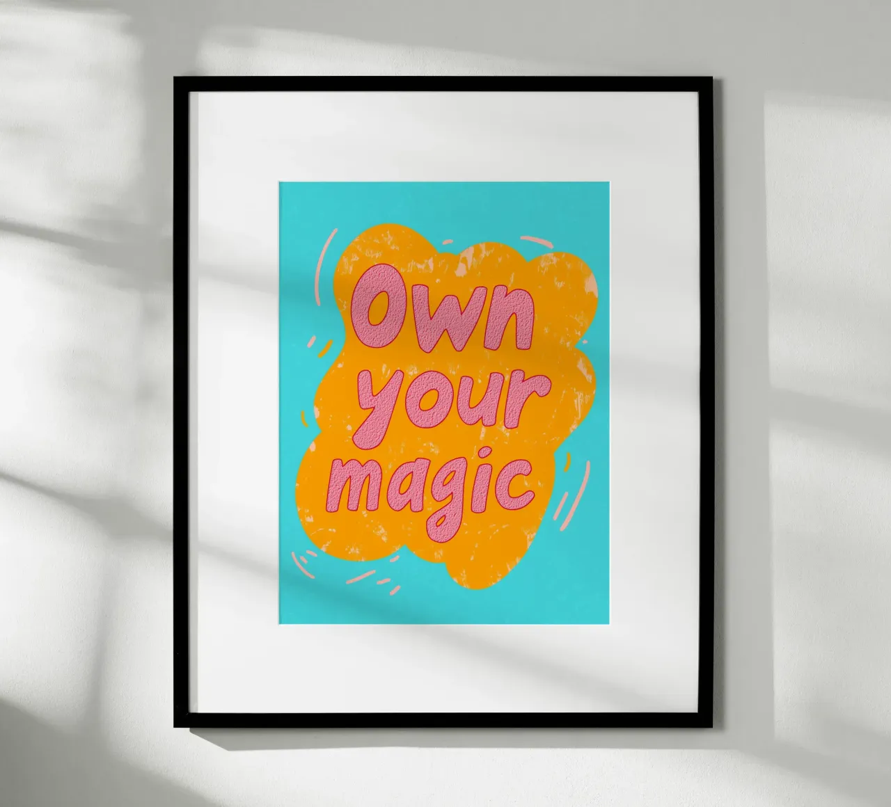 Vivi la tua magia poster con telaio in plastica da Carinaprint