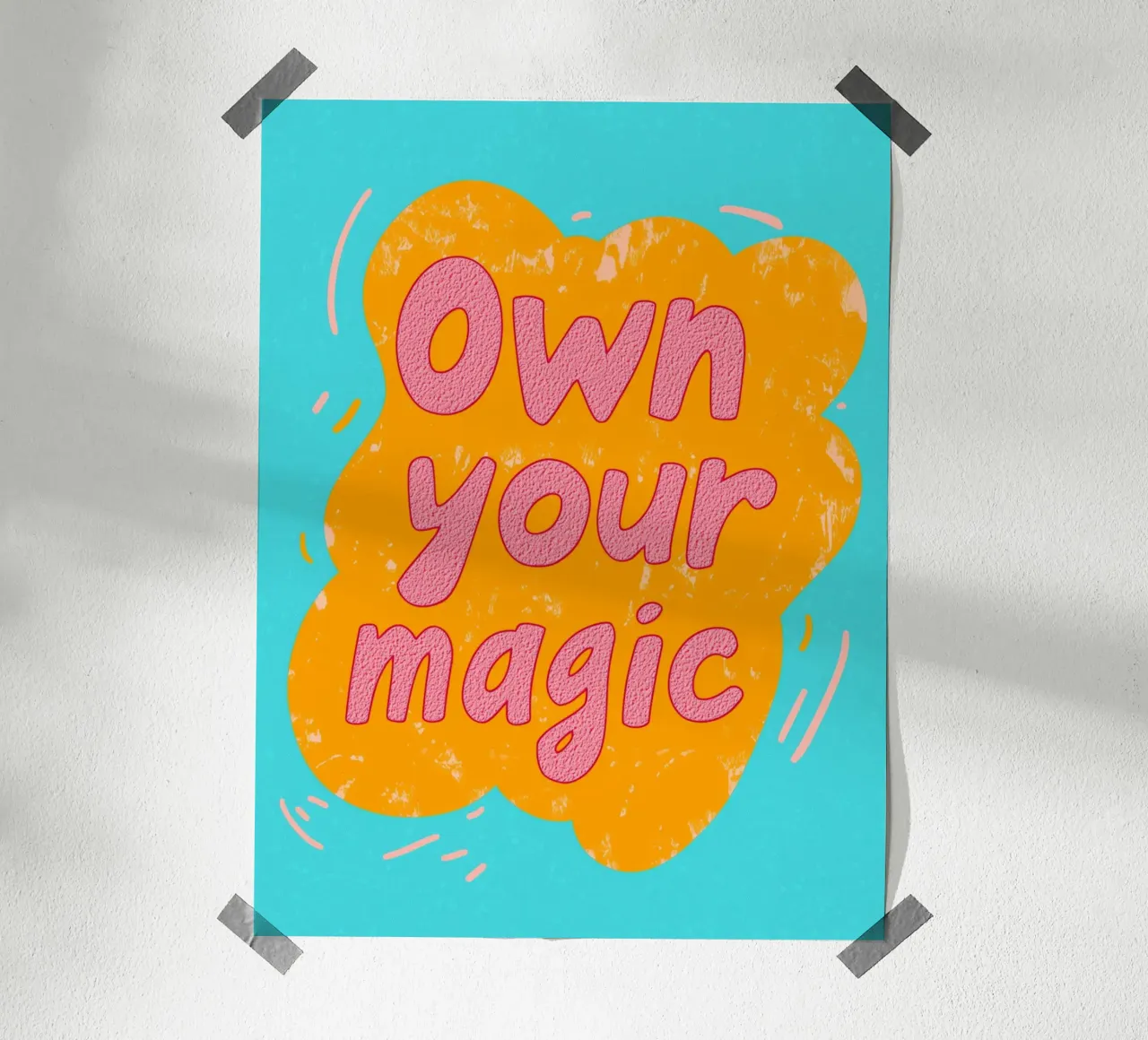 Vivi la tua magia poster con telaio in plastica da Carinaprint