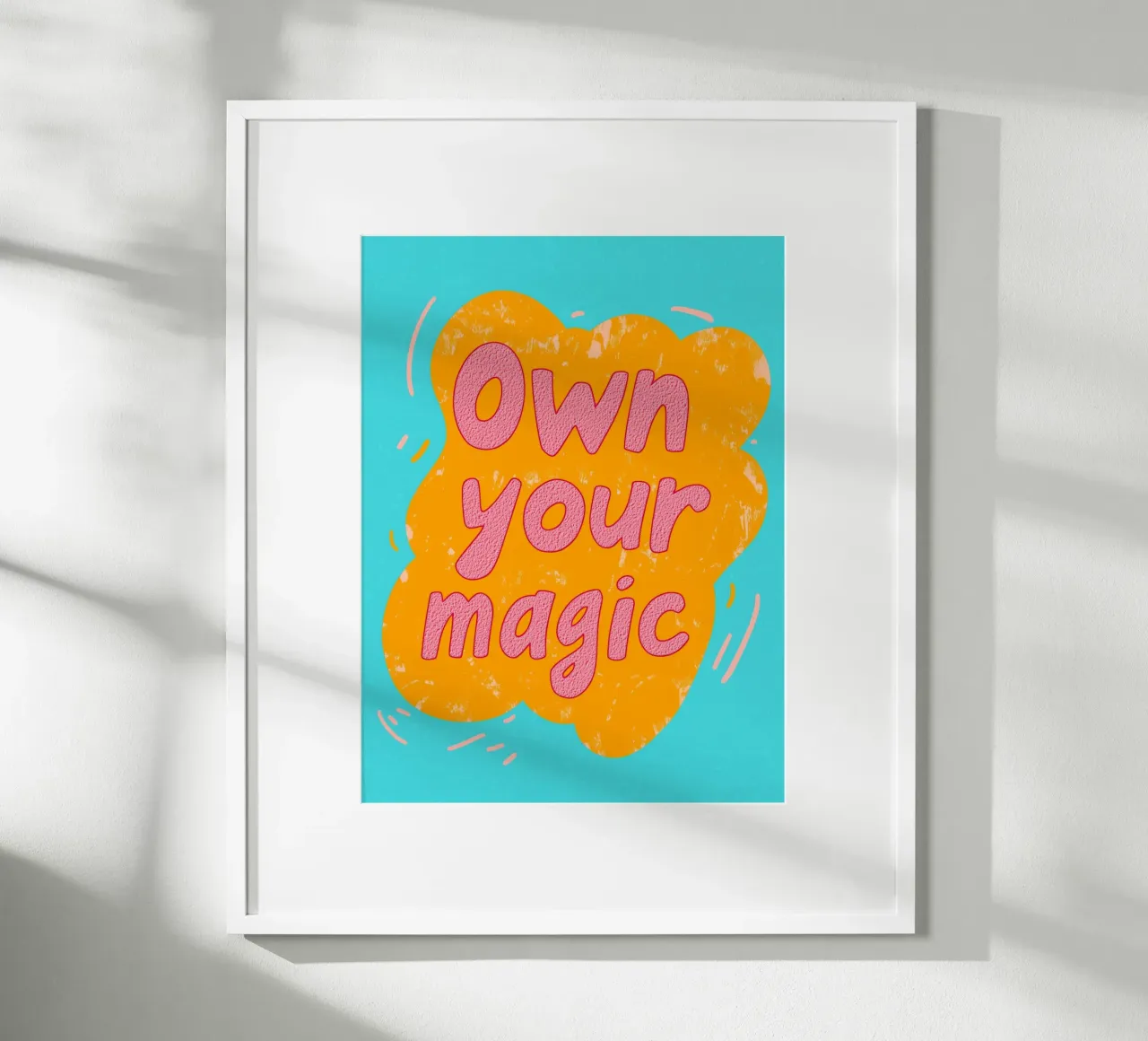 Vivi la tua magia poster con telaio in plastica da Carinaprint