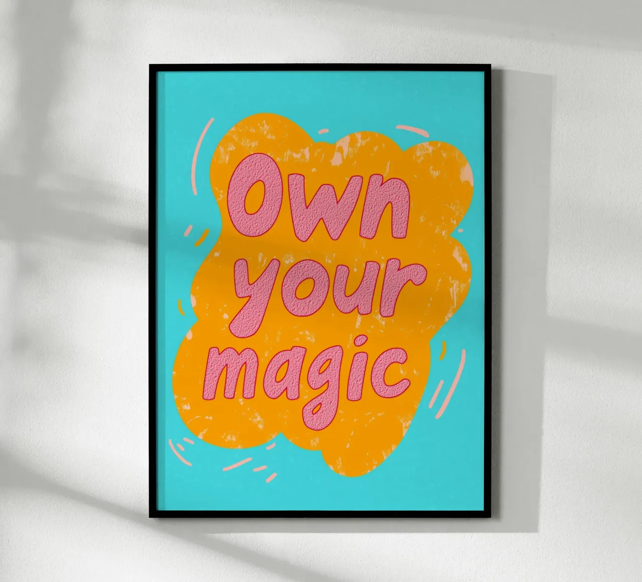 Vivi la tua magia poster con telaio in plastica da Carinaprint
