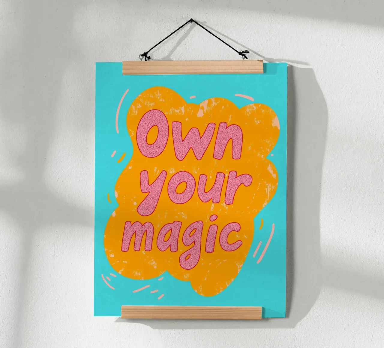 Vivi la tua magia poster con telaio in plastica da Carinaprint