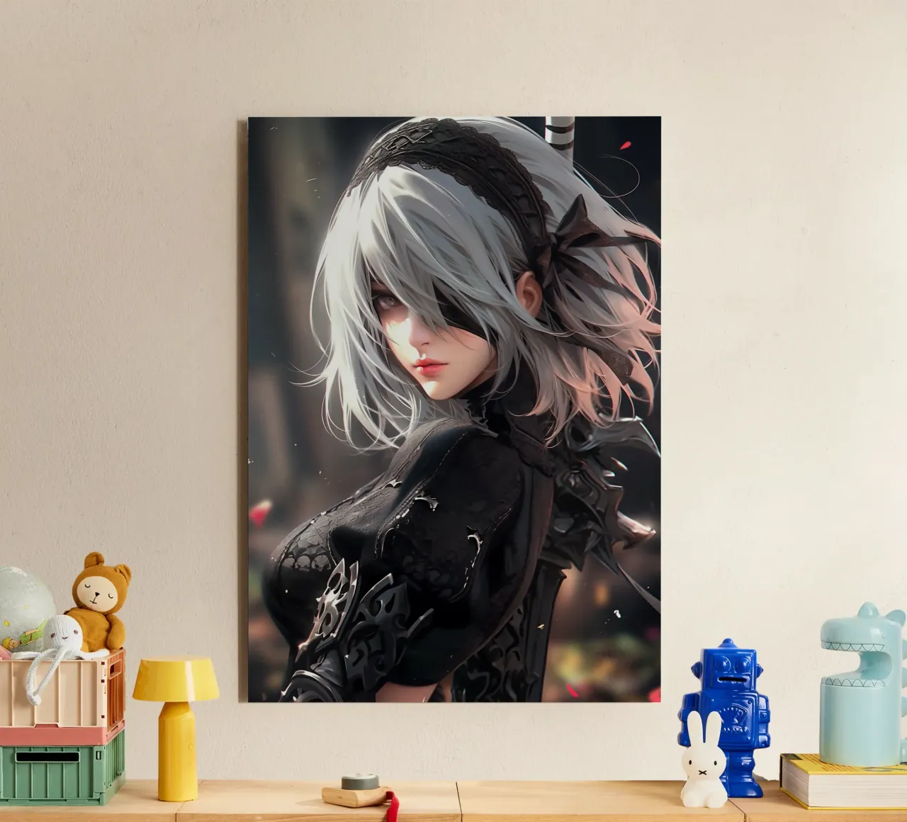 2B Nier Automata alluminio dibond da Stellar Creative