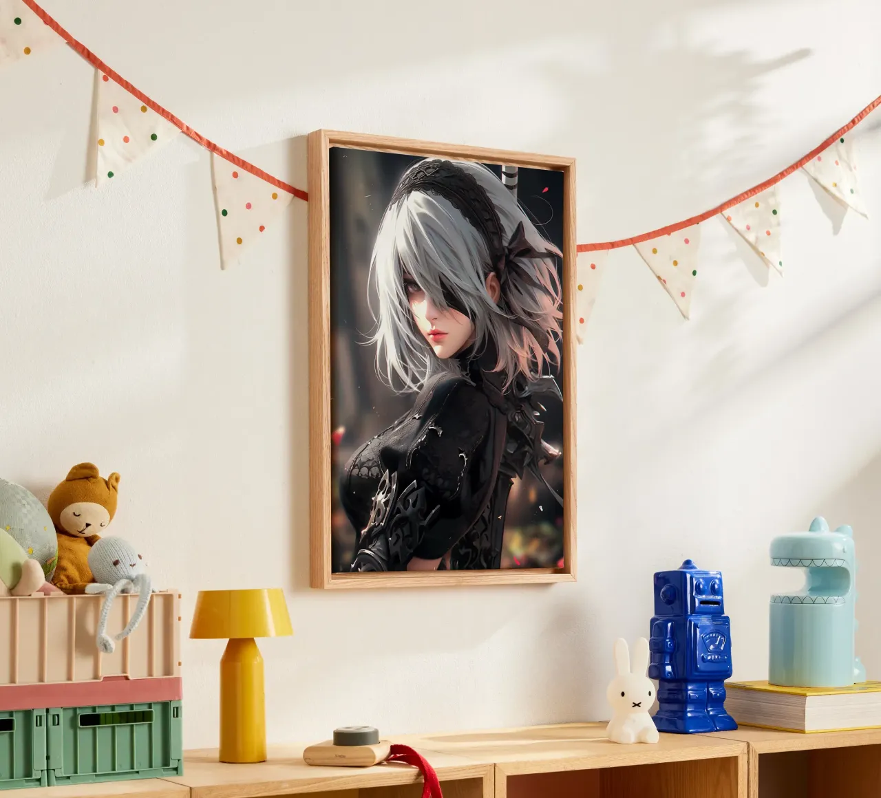 2B Nier Automata tela con Cornice a cassetta da Stellar Creative