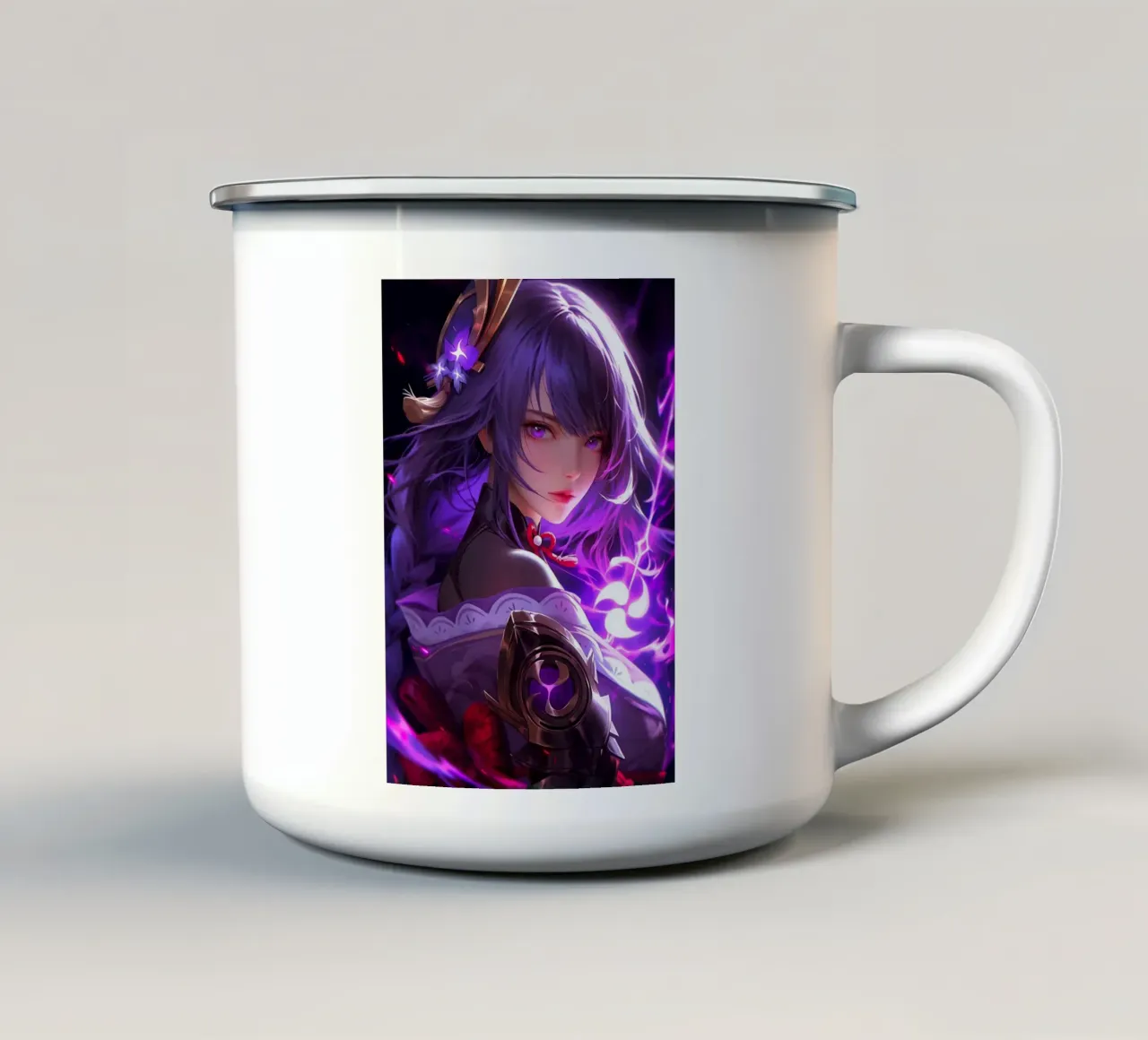 Impatto di Raiden Shogun Genshin tazza in smalto da Stellar Creative