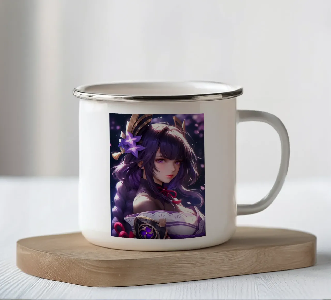 Impatto di Raiden Shogun Genshin tazza in smalto da Stellar Creative